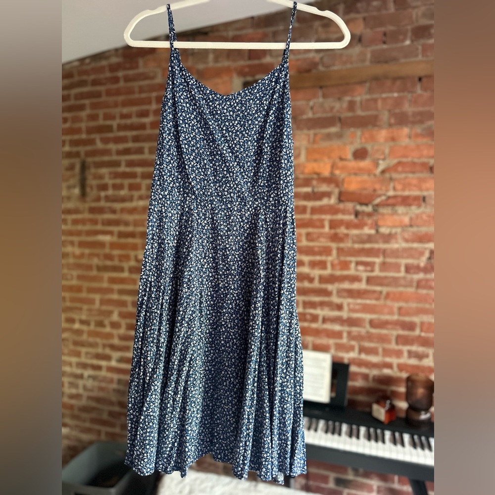 Old Navy Blue and White Patterned Dress